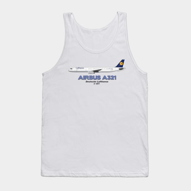 Airbus A321 - Deutsche Lufthansa Tank Top by TheArtofFlying